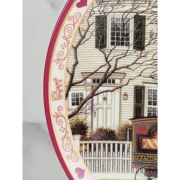 A Farewell Kiss Wall Decor Plate 1994 Porcelain 8" Hometown Memories Charles W - Picture 7 of 14